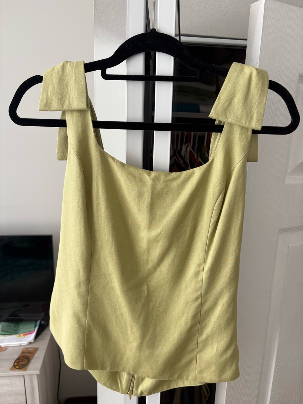 Matcha Green Square Neck Tank Top